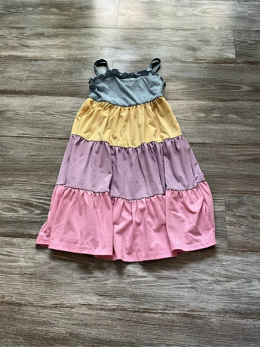 Kids Color Block Tiered Dress